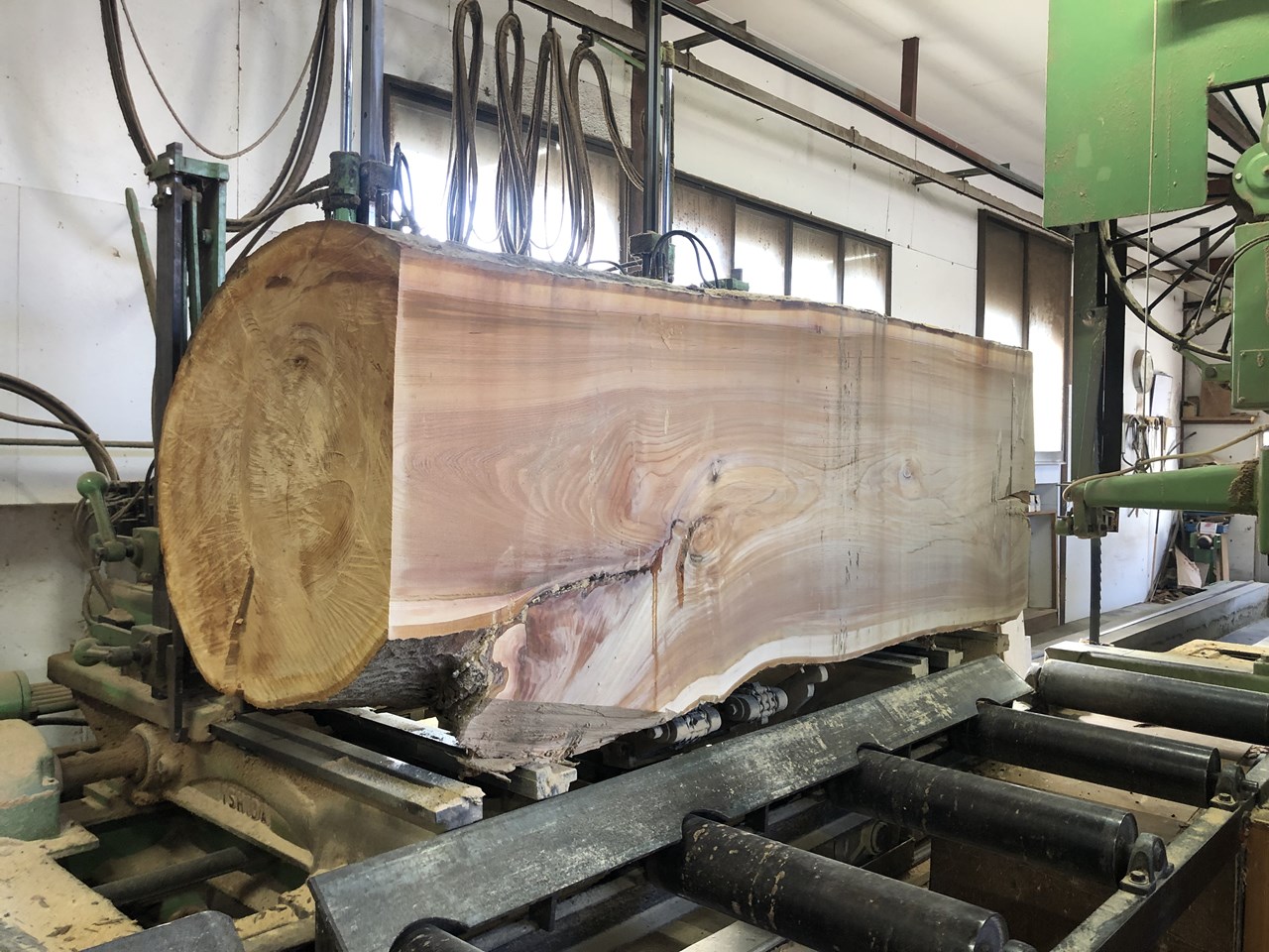 During sawing